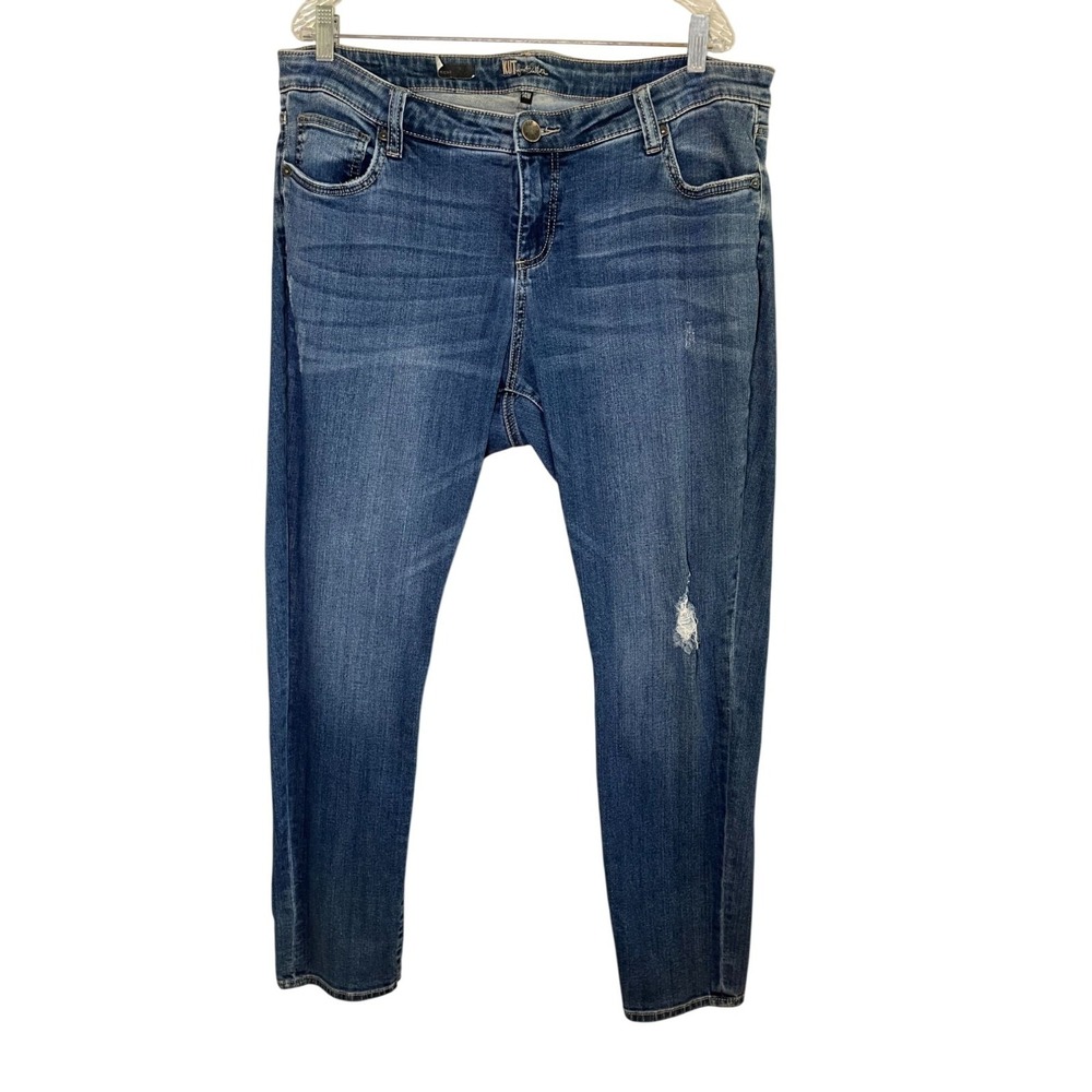 Boyfriend Distressed Denim Jean 14W Western Classic Neutral Festival Concert 90s